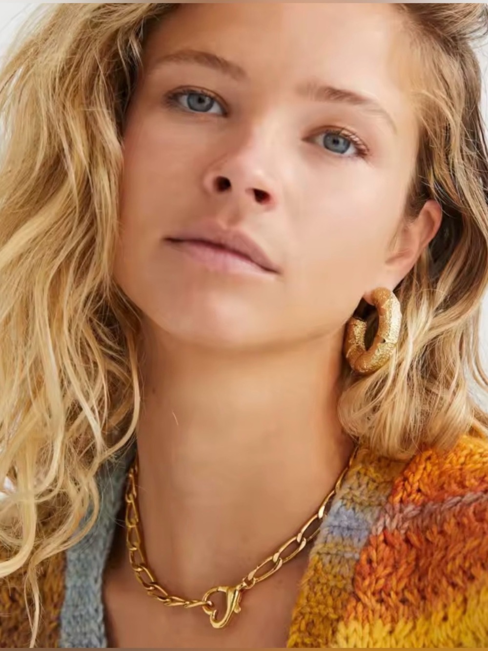 Gold Link Chain Necklace - Classic Chunky Links - Picture 6 of 12